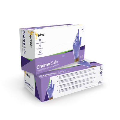 2 Boxes of Purple Chemo Safe Nitrile Chemotherapy Gloves #color_purple