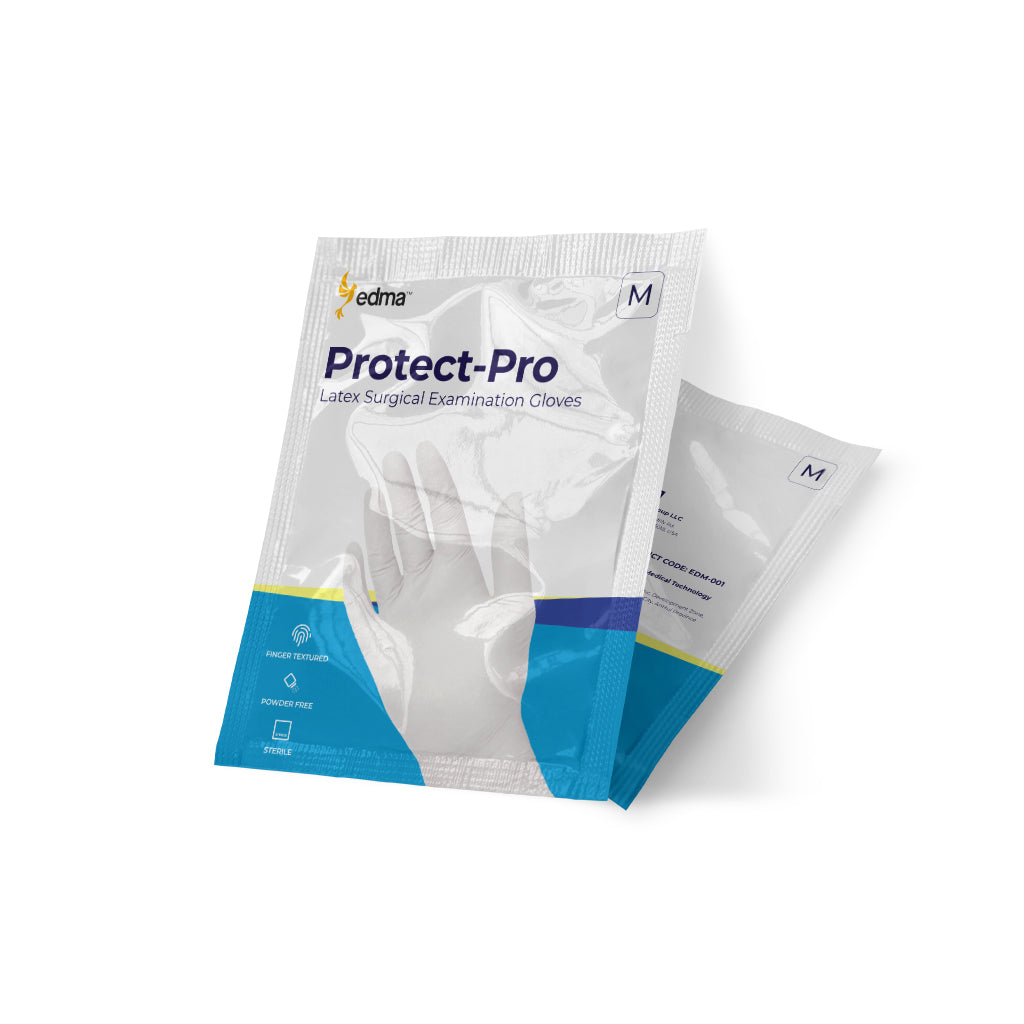 Two Pairs of Edma Protect Pro Latex Surgical Gloves